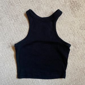 high neck crop tank top